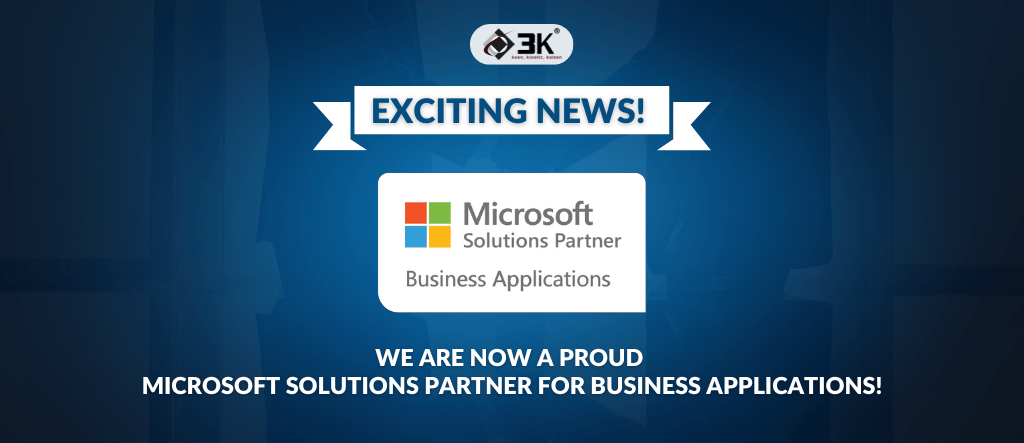 3K Technologies Becomes a Proud Microsoft Solutions Partner for Business Applications!